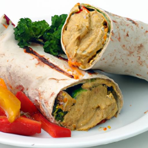 Wholesome Vegan Protein Wraps with Hummus & Roasted Veggies