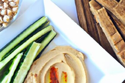 Wholesome Gluten-Free Flatbread with Creamy Hummus Delight