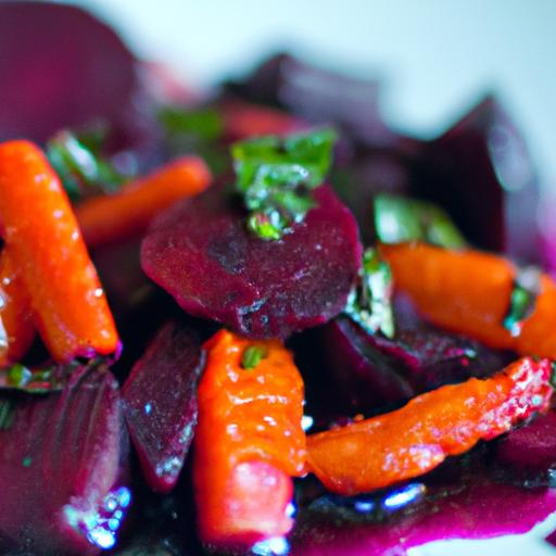 Vibrant Roasted Beets & Carrots with Creamy Bliss
