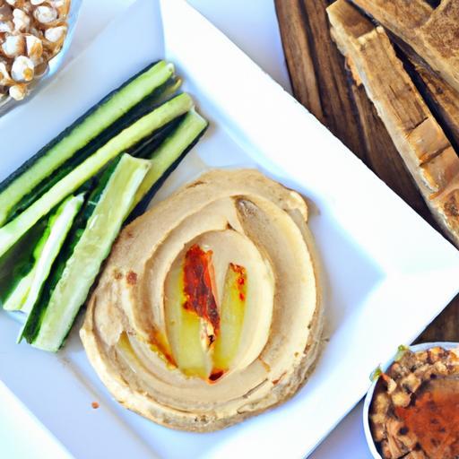 Wholesome Gluten-Free Flatbread with Creamy Hummus Delight
