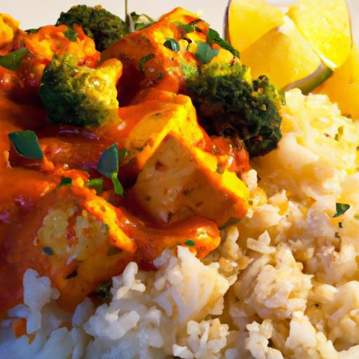 Savor Indian Tofu Tikka Masala with Flavorful Cauliflower Rice