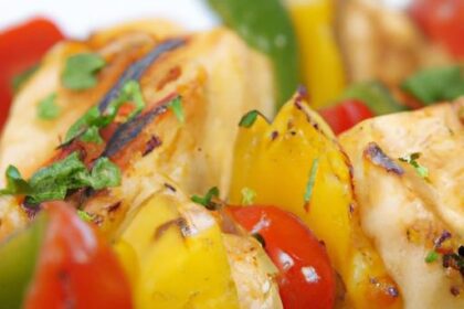 Sizzling Monkfish & Bell Pepper Skewers: A Flavorful Feast