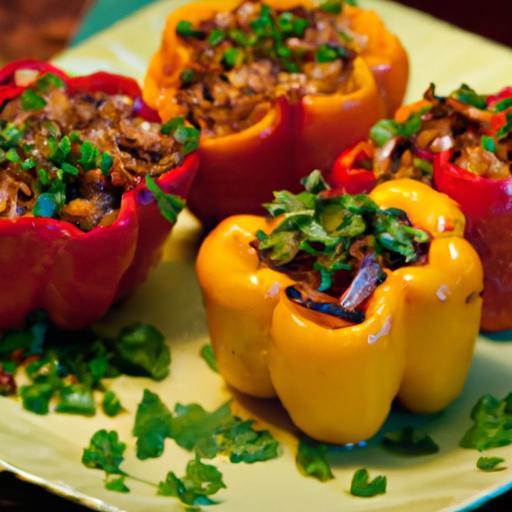 Colorful Stuffed Peppers: A Flavorful Rice & Veggie Delight