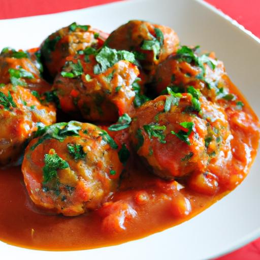 Savory Turkey Meatballs Simmered in Rich Tomato Sauce