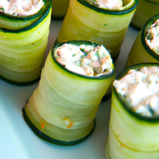 Fresh & Flavorful: Cucumber Rolls with Cream Cheese Delight