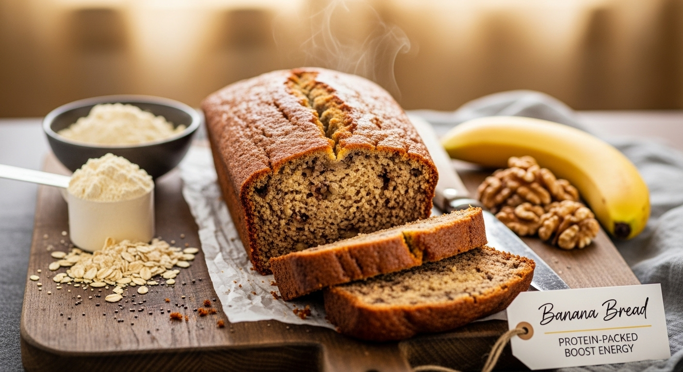 Banana Bread Protein-Packed Delicious Boost Energy