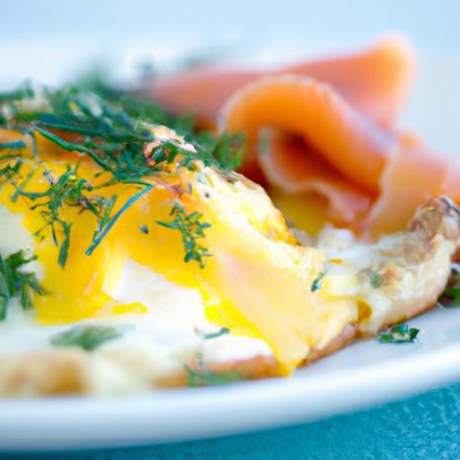 Savory Baked Eggs with Salmon and Fresh Dill Delight