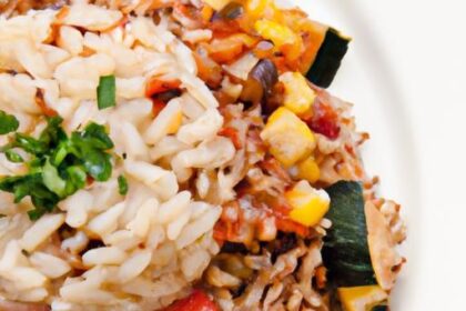 Wholesome Farro with Vibrant Roasted Vegetables Delight