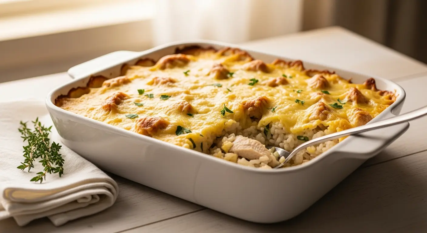 Comfort Meets Creamy: Chicken & Rice Casserole Delight