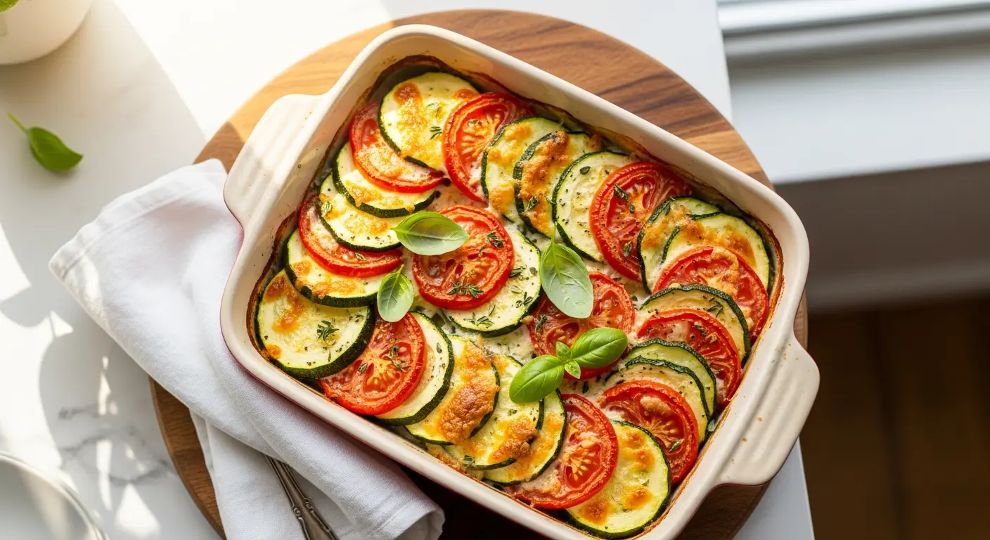 Sun-Kissed Zucchini and Tomato Gratin