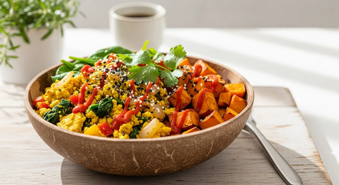 Tofu Scramble & Sweet Potato Bowl