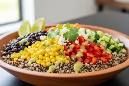 Vibrant Quinoa Salad with Corn & Black Beans Delight