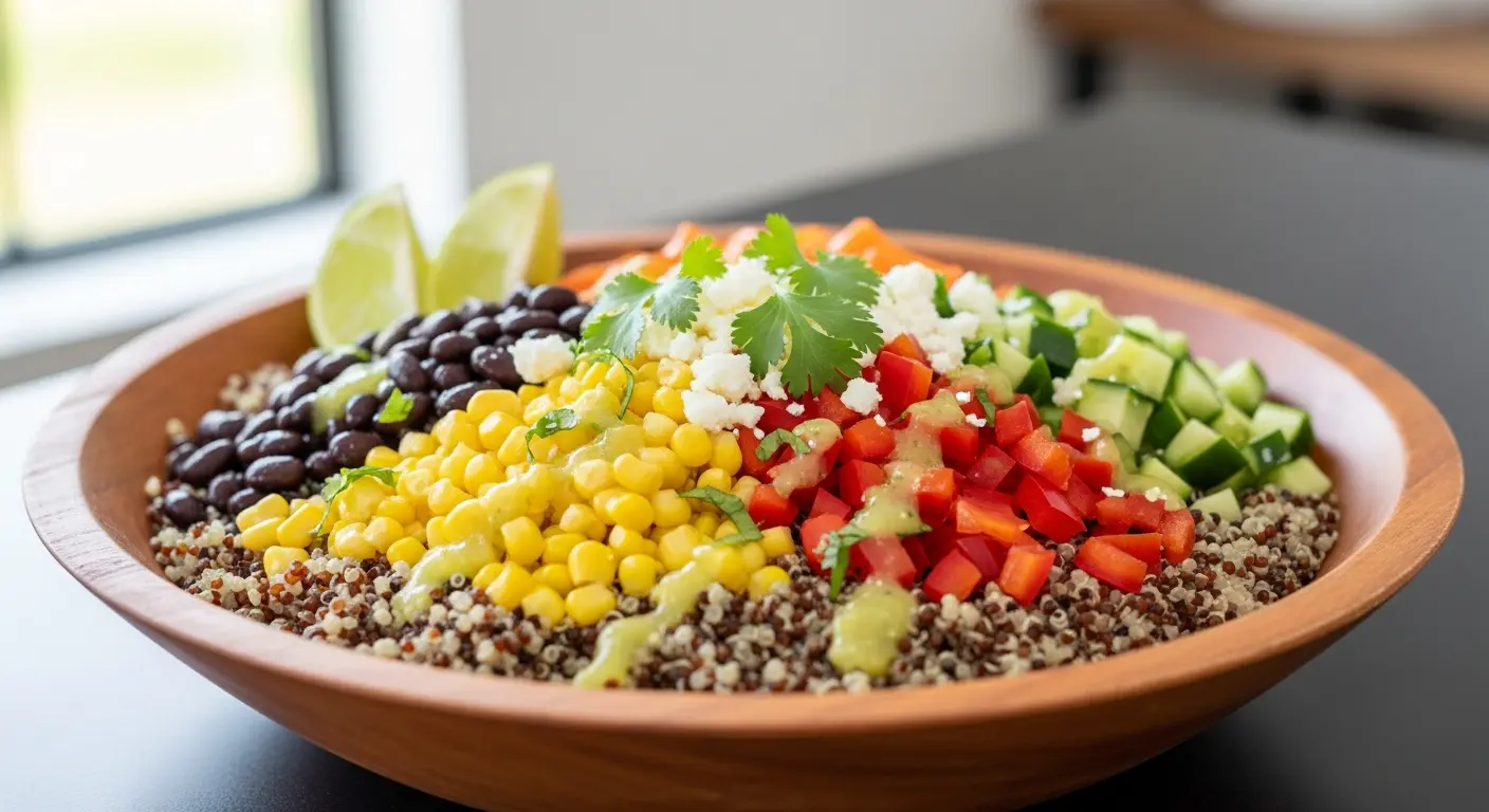 Vibrant Quinoa Salad with Corn & Black Beans Delight