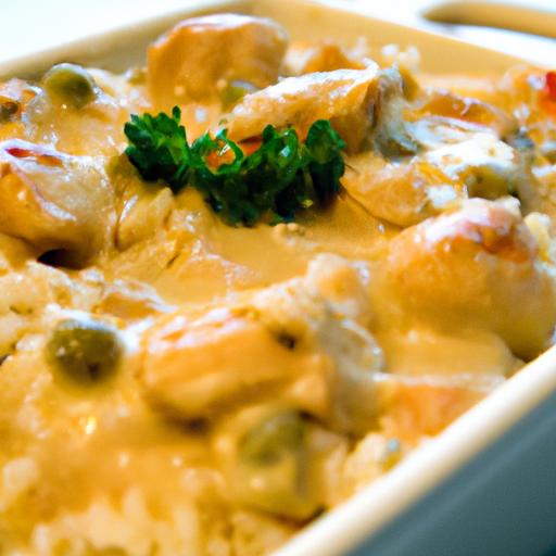 Comfort Meets Creamy: Chicken & Rice casserole delight