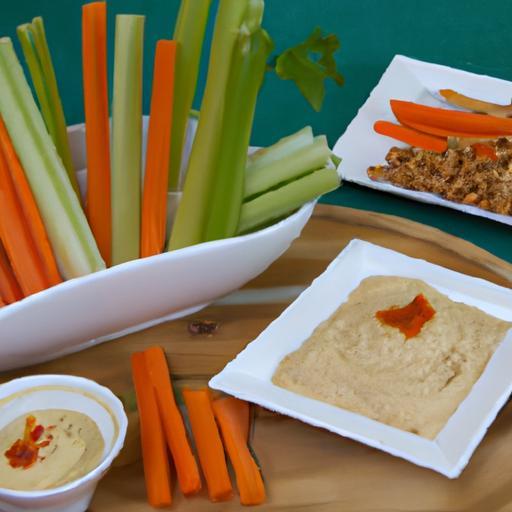 Crunchy Carrots & Celery Sticks Paired Perfectly with Hummus