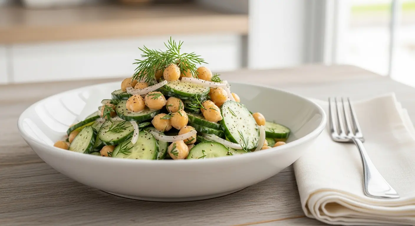 Chickpea Cucumber Dill Salad