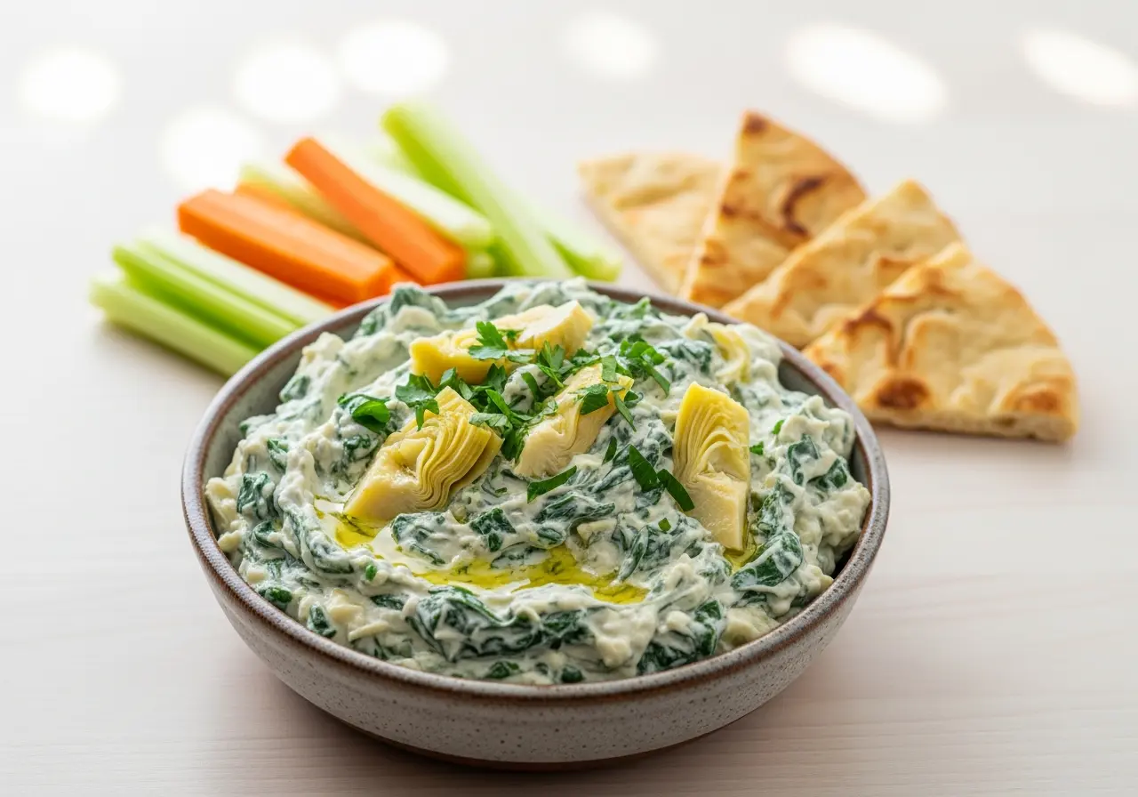 Creamy Vegan Spinach Artichoke Dip