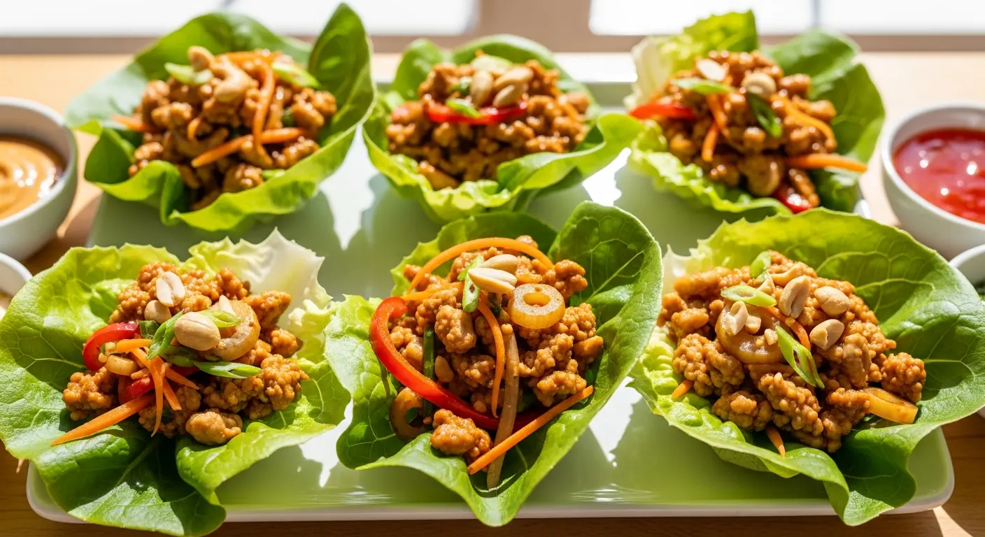 Crisp Asian Chicken Lettuce Wraps