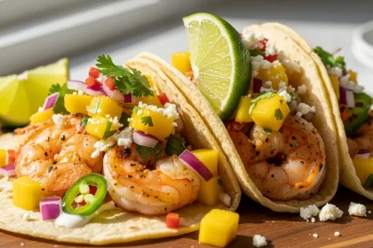 Shrimp Tacos with Zesty Mango Salsa