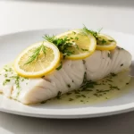 Steamed White Fish with Lemon