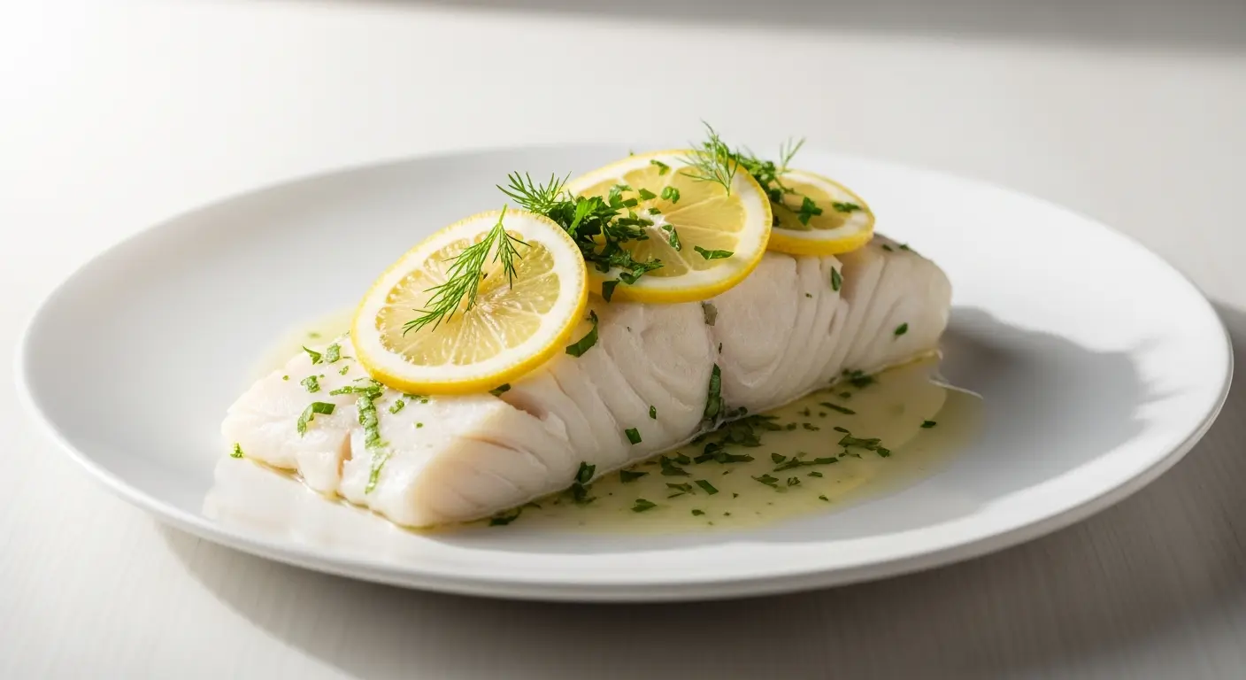 Steamed White Fish with Lemon