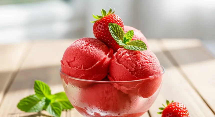 Sugar-Free Strawberry Sorbet