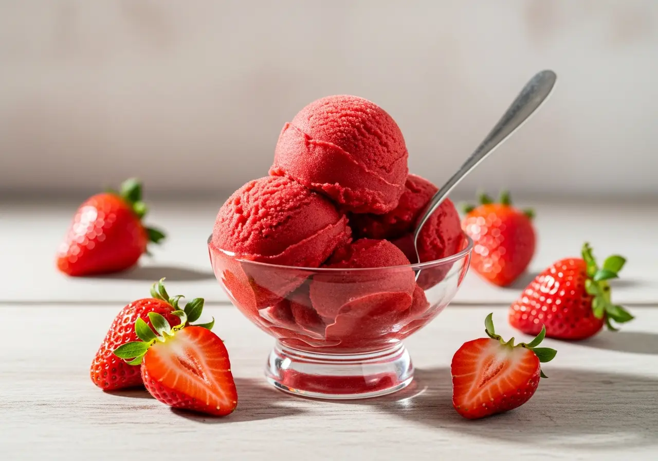 Sugar-Free Strawberry Sorbet