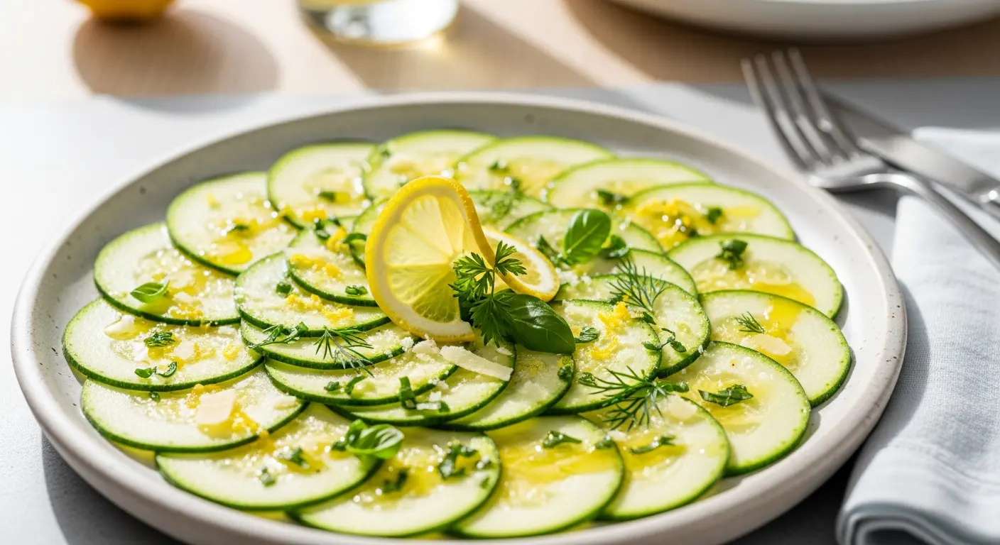 Zesty Zucchini Carpaccio with Lemon
