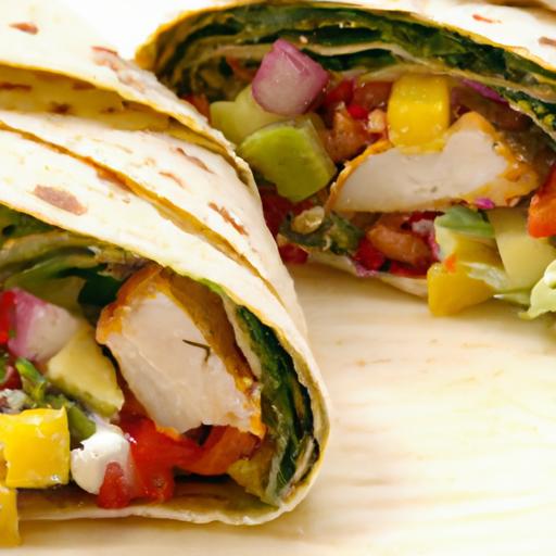 Fresh & Flavorful: Mini Chicken Wraps with Crunchy Veggies