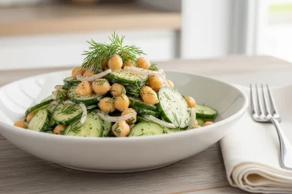 Chickpea Cucumber Dill Salad