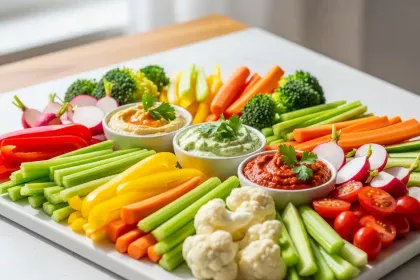 Crudité Platter Ideas with Delicious Dips