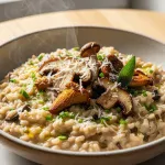 Decadent Creamy Mushroom Risotto