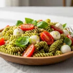 Pesto Pasta Salad with Cherry Tomatoes Delight