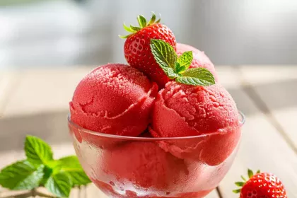 Sugar-Free Strawberry Sorbet