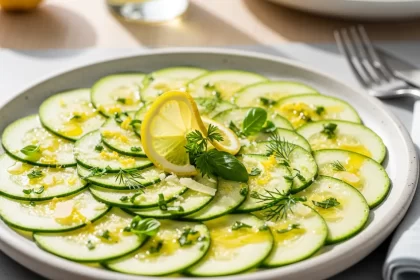 Zesty Zucchini Carpaccio with Lemon