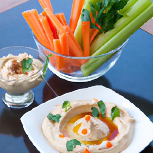Crunchy Carrots⁣ & Celery Sticks‌ Paired Perfectly with Hummus