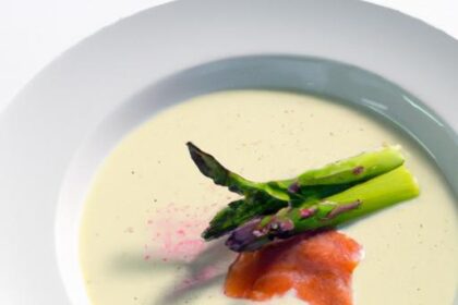 Silky Asparagus Soup Meets Smoked Salmon Elegance