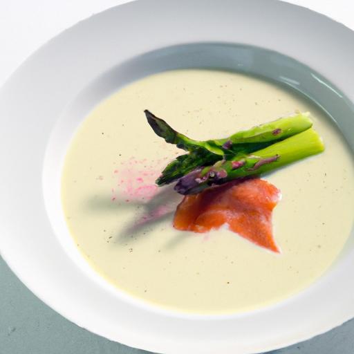 Silky Asparagus Soup Meets Smoked Salmon Elegance