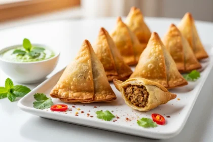 Savoring Beef Samosas Crispy Bites of Spiced Delight
