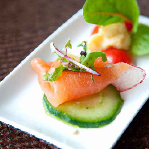 Fresh Bites: The Art of Smoked Salmon on Crisp Cucumber