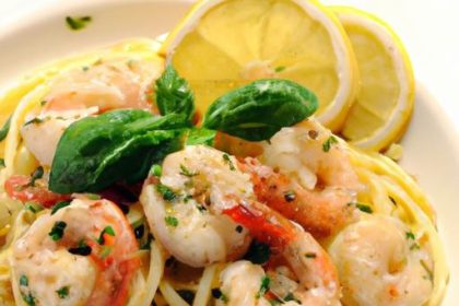 Savor the Zesty Delight of Shrimp Scampi with Linguine