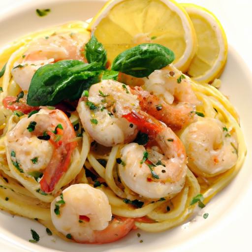 Savor the Zesty Delight of Shrimp Scampi with Linguine