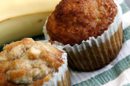 Wholesome Banana Muffins with Greek Yogurt Twist
