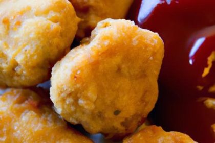 The Perfect Combo: Chicken Nuggets Paired with Ketchup Delight