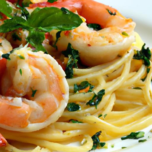 Savor the Zesty delight of Shrimp Scampi with Linguine